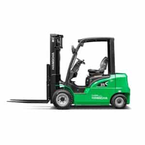 Chariot élévateur Hangcha avec batterie en lithium-ion 4 roues